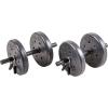 imageUS Weight 105 Pound Barbell Weight Set for Home Gym Adjustable Weight Set with Two Dumbbell Bars and Full 6 Ft Bar Black