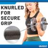 imageUS Weight Adjustable 42LB Dumbbell Set with Spring Clips 14quot Knurled Bars  Made in USA Essential Home Gym Equipment for Strength Training