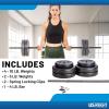 imageUS Weight Barbell Set for home gym workout  Made in USA Essential Home Gym Equipment for Strength Training55LB