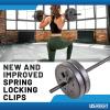 imageUS Weight Barbell Set for home gym workout  Made in USA Essential Home Gym Equipment for Strength Training55LB