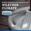 imageUS Weight Durable 50 Pound Umbrella Base Designed to be Used with a Patio TableWhite
