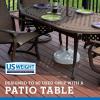 imageUS Weight Durable 50 Pound Umbrella Base Designed to be Used with a Patio TableWhite