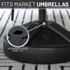 imageUS Weight Durable Fillable Umbrella Base for Patio Table  50 Pound Capacity Heavy Duty Adjustable Stand for Outdoor Umbrellas  Made in The USABlack