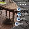 imageUS Weight Durable Fillable Umbrella Base for Patio Table  50 Pound Capacity Heavy Duty Adjustable Stand for Outdoor Umbrellas  Made in The USABronze