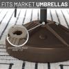 imageUS Weight Durable Fillable Umbrella Base for Patio Table  50 Pound Capacity Heavy Duty Adjustable Stand for Outdoor Umbrellas  Made in The USABronze