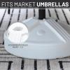imageUS Weight Durable Fillable Umbrella Base for Patio Table  50 Pound Capacity Heavy Duty Adjustable Stand for Outdoor Umbrellas  Made in The USAWhite