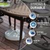 imageUS Weight Durable Fillable Umbrella Base for Patio Table  50 Pound Capacity Heavy Duty Adjustable Stand for Outdoor Umbrellas  Made in The USAWhite