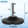 imageUS Weight Fillable 120lb Capacity Commercial Free Standing Umbrella Base Heavy Duty Umbrella Base with Wheels Fillable Patio Umbrella Base Outdoor Stand Made in The USABlack