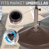 imageUS Weight Fillable 120lb Capacity Commercial Free Standing Umbrella Base Heavy Duty Umbrella Base with Wheels Fillable Patio Umbrella Base Outdoor Stand Made in The USABronze