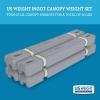 imageUS Weight Four 15 lbIngot Canopy Weights  Secure Tents Canopies and Umbrellas at Outdoor Events  60 lb TotalGrey
