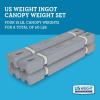 imageUS Weight Four 15 lbIngot Canopy Weights  Secure Tents Canopies and Umbrellas at Outdoor Events  60 lb TotalGrey