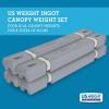 imageUS Weight Four 15 lbIngot Canopy Weights  Secure Tents Canopies and Umbrellas at Outdoor Events  60 lb TotalGrey