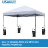 imageUS Weight Heavy Duty Fillable Canopy Weight Bags Fills up to 100lbs for Tent Weights Gazebo Canopy Weights Canopy Sand Bags Set of 4 Black Sand Not Included