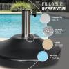 imageUS Weight Premium Fillable Umbrella Base for Patio Table  Adjustable Umbrella Stand with Stainless Steel Stem  Made in The USA  BronzeBlack