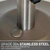 imageUS Weight Premium Fillable Umbrella Base for Patio Table  Adjustable Umbrella Stand with Stainless Steel Stem  Made in The USA  BronzeBronze