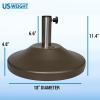 imageUS Weight Premium Fillable Umbrella Base for Patio Table  Adjustable Umbrella Stand with Stainless Steel Stem  Made in The USA  BronzeBronze
