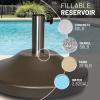 imageUS Weight Premium Fillable Umbrella Base for Patio Table  Adjustable Umbrella Stand with Stainless Steel Stem  Made in The USA  BronzeBronze