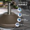 imageUS Weight Premium Fillable Umbrella Base for Patio Table  Adjustable Umbrella Stand with Stainless Steel Stem  Made in The USA  BronzeBronze