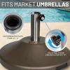 imageUS Weight Premium Fillable Umbrella Base for Patio Table  Adjustable Umbrella Stand with Stainless Steel Stem  Made in The USA  BronzeBronze