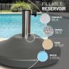 imageUS Weight Premium Fillable Umbrella Base for Patio Table  Adjustable Umbrella Stand with Stainless Steel Stem  Made in The USA  BronzeGray