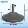 imageUS Weight Premium Fillable Umbrella Base for Patio Table  Adjustable Umbrella Stand with Stainless Steel Stem  Made in The USA  BronzeGray