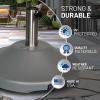 imageUS Weight Premium Fillable Umbrella Base for Patio Table  Adjustable Umbrella Stand with Stainless Steel Stem  Made in The USA  BronzeGray