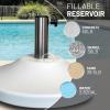 imageUS Weight Premium Fillable Umbrella Base for Patio Table  Adjustable Umbrella Stand with Stainless Steel Stem  Made in The USA  BronzeWhite