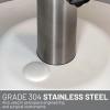 imageUS Weight Premium Fillable Umbrella Base for Patio Table  Adjustable Umbrella Stand with Stainless Steel Stem  Made in The USA  BronzeWhite