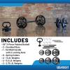 imageUS Weight Weight Set for Home Gym  Barbell Curl Bar or MultiUse Options  Various Weight Options43LB