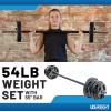 imageUS Weight Weight Set for Home Gym  Barbell Curl Bar or MultiUse Options  Various Weight Options54LB