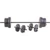 imageUS Weight 105 Pound Barbell Weight Set for Home Gym Adjustable Weight Set with Two Dumbbell Bars and Full 6 Ft Bar Black