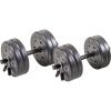 imageUS Weight Adjustable 42LB Dumbbell Set with Spring Clips 14quot Knurled Bars  Made in USA Essential Home Gym Equipment for Strength Training
