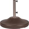 imageUS Weight Fillable 120lb Capacity Commercial Free Standing Umbrella Base Heavy Duty Umbrella Base with Wheels Fillable Patio Umbrella Base Outdoor Stand Made in The USABronze
