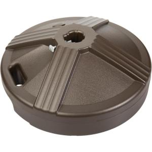 imageUS Weight Durable Fillable Umbrella Base for Patio Table  50 Pound Capacity Heavy Duty Adjustable Stand for Outdoor Umbrellas  Made in The USABronze
