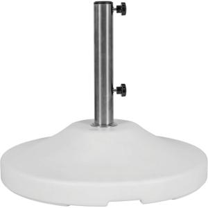 imageUS Weight Fillable 120lb Capacity Commercial Free Standing Umbrella Base Heavy Duty Umbrella Base with Wheels Fillable Patio Umbrella Base Outdoor Stand Made in The USAWhite