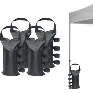 imageUS Weight Heavy Duty Fillable Canopy Weight Bags Fills up to 100lbs for Tent Weights Gazebo Canopy Weights Canopy Sand Bags Set of 4 Black Sand Not Included