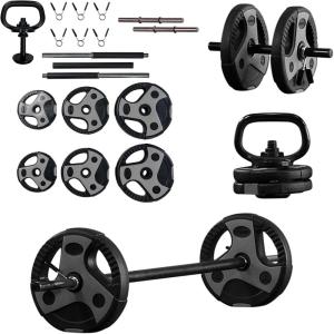 imageUS Weight Weight Set for Home Gym  Barbell Curl Bar or MultiUse Options  Various Weight Options43LB