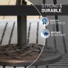imageUS Weight  26lb Cast Stone Patio Umbrella Base  Durable and WeatherResistant Adjustable Outdoor Base  Interlocking Circle Design Bronze