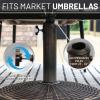 imageUS Weight  Cast Stone Patio Umbrella Base 22lb Wicker Pattern  Durable WeatherResistant Patio Umbrella Base  Made in the USA  Bronze
