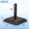 imageUS Weight 26 Pound Umbrella Base  Cast Stone Outdoor Umbrella Stand  for Use with Umbrella Poles 13quot to 18quot  Designed to be Used with Patio Table  BlackBlack