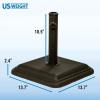 imageUS Weight 26 Pound Umbrella Base  Cast Stone Outdoor Umbrella Stand  for Use with Umbrella Poles 13quot to 18quot  Designed to be Used with Patio Table  BlackBrown