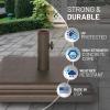 imageUS Weight 40 Pound Umbrella Base  Weighted Umbrella base For Use With Patio Table  Heavy Duty Base 4 Stem Accommodates 115 Pole Sizes  BronzeBronze