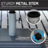imageUS Weight 40 Pound Umbrella Base  Weighted Umbrella base For Use With Patio Table  Heavy Duty Base 4 Stem Accommodates 115 Pole Sizes  BronzeGray