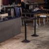 imageUS Weight Black Heavy Duty Premium Steel Stanchion with Black 75Foot Retractable Belt 2 packBlack