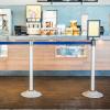 imageUS Weight Black Heavy Duty Premium Steel Stanchion with Black 75Foot Retractable Belt 2 packBlue