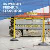 imageUS Weight Black Heavy Duty Premium Steel Stanchion with Black 75Foot Retractable Belt 2 packCaution