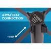 imageUS Weight Black Heavy Duty Premium Steel Stanchion with Black 75Foot Retractable Belt 2 packRed
