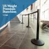 imageUS Weight Black Heavy Duty Premium Steel Stanchion with Black 75Foot Retractable Belt 2 packYellow