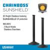 imageUS Weight ChainBoss Black Stanchion  No Chain  Fillable BaseBlack Post