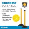 imageUS Weight ChainBoss Black Stanchion With 10 of Black Plastic Chain  Fillable BaseYellow